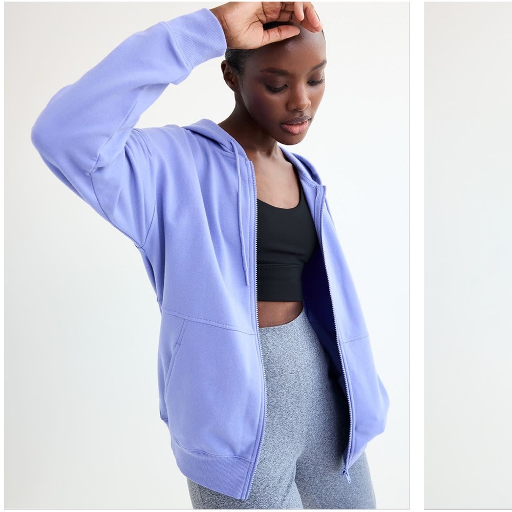 Hooded French Terry Jacket - Hyba